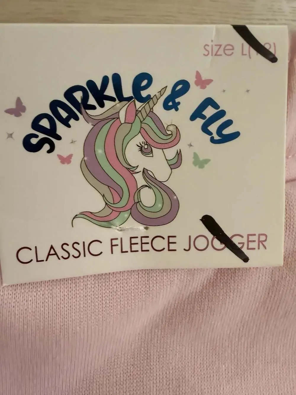 Sparkle & Fly Classic Fleece Jogger Pink Bow Sweatpants